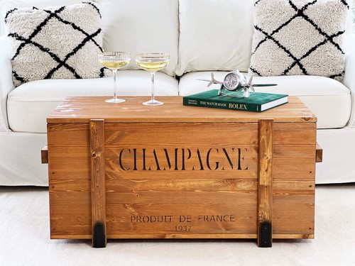 Truhe couchtisch holz - couchtisch,