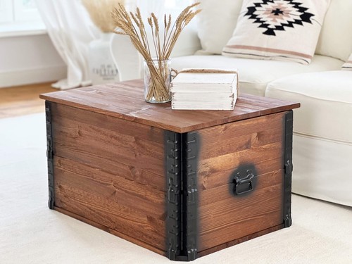 Truhe couchtisch holz - holz, massiv