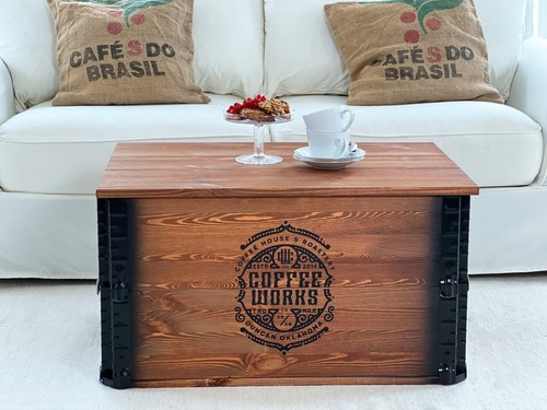 Truhe couchtisch holz massiv - couchtisch,