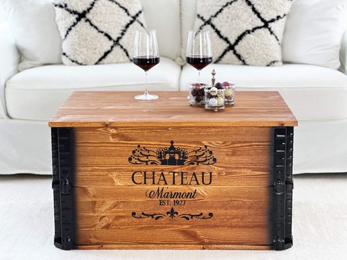 Truhe couchtisch holz massiv - truhe,