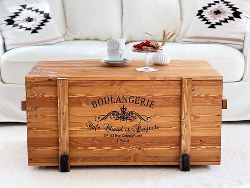 Truhe couchtisch holz - truhe, massiv