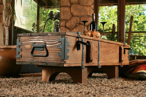 Holzkiste couchtisch truhe - holzkiste, couchtisch,