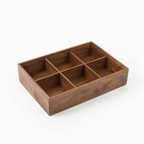 Holzbox mit fächern geteilt - 6,