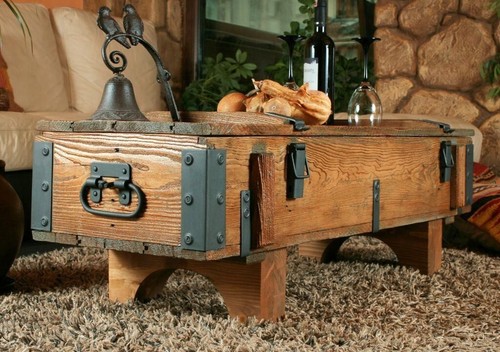 Truhe couchtisch holz massiv - truhe,