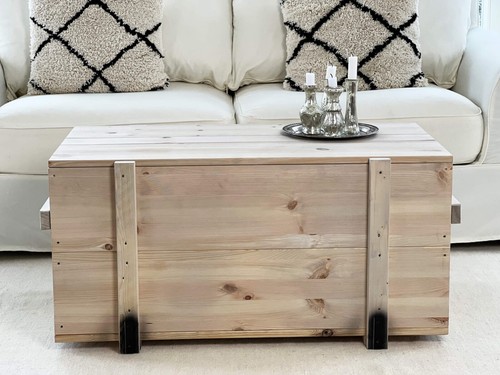 Truhe couchtisch holz massiv - truhe,