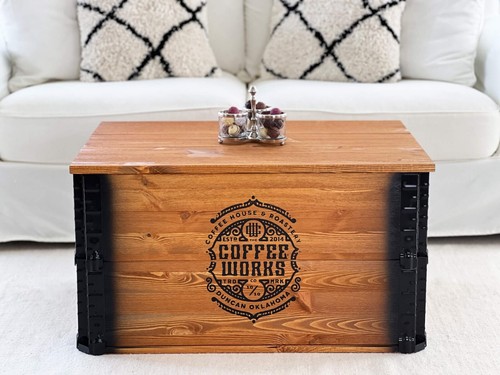Truhe couchtisch holz massiv - truhe,